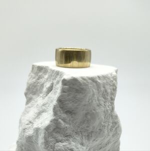 Vintage 18k Milor Italy Wide Band Ring Size 5